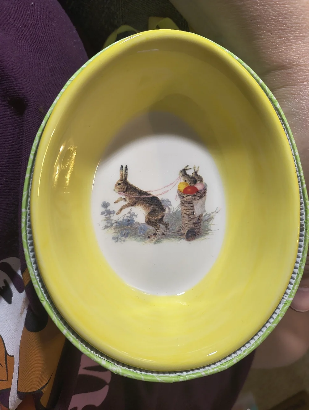 Williams Sonoma Pastel Bunny Bowls in Pink, Blue, Yellow & Green - Set of 4